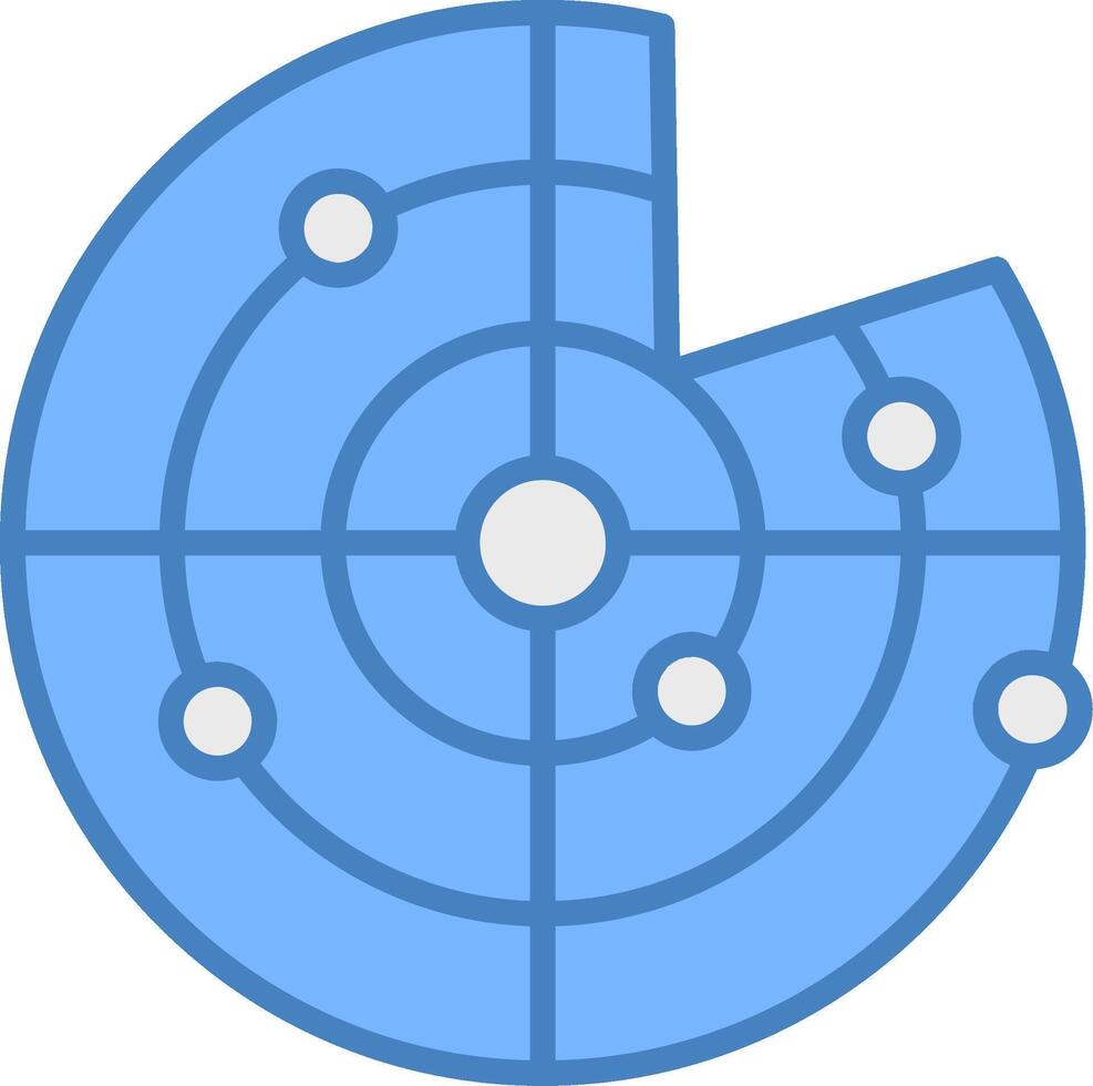 Radar Geometric Icon Piece vector