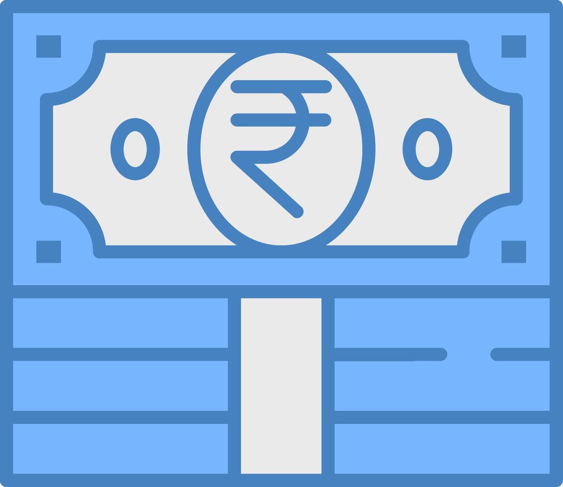 Rupee Modern Grid Sketch vector