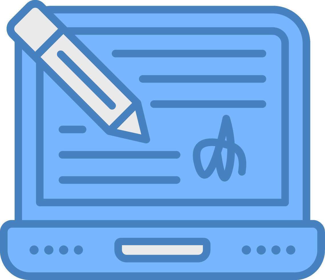 Digital Signature Contrast UI Module vector