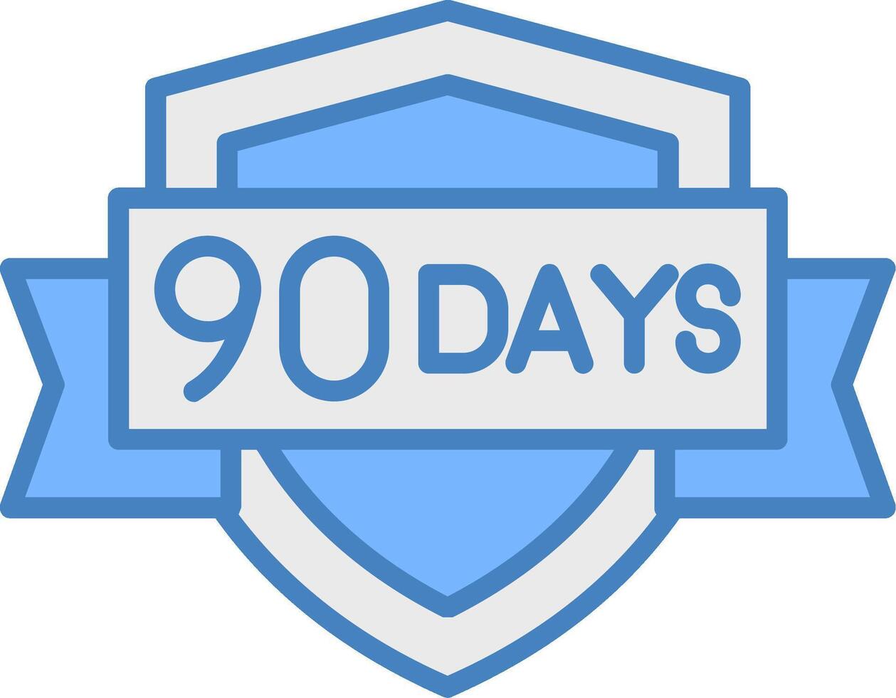 90 Days Simple Visual Module vector