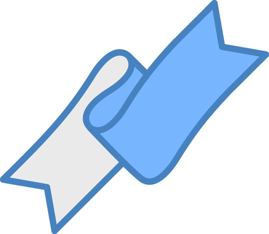 Folded Ribbon Next-Gen App Graphic vector