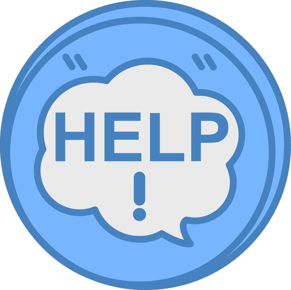 Help Neon Badge Element vector