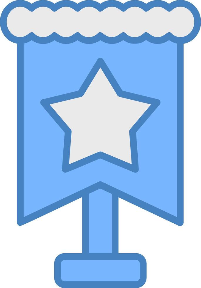 Flag Pole Monotone Visual Mark vector