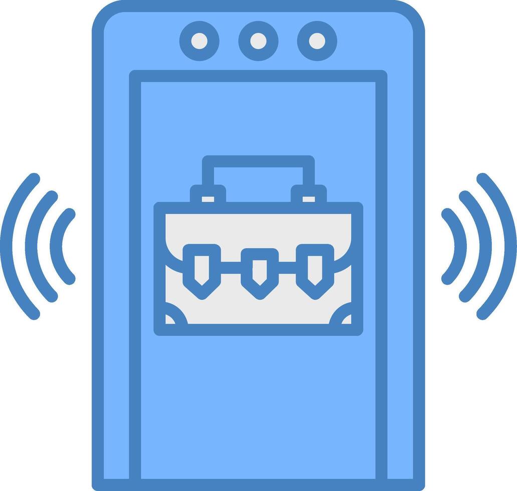 Luggage Scan Refined Shape Symbol vector