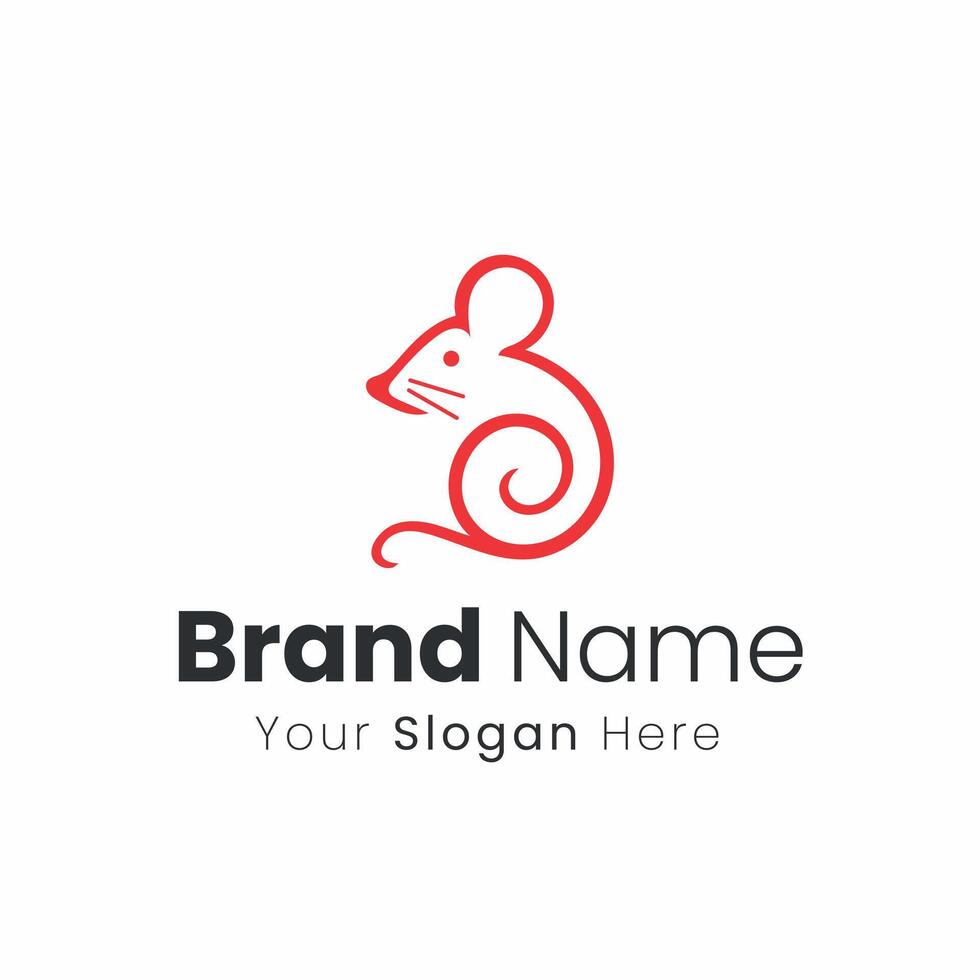 Creative and Minimalist Mouse Logo Design for Brand Identity and Marketing Solutions vector