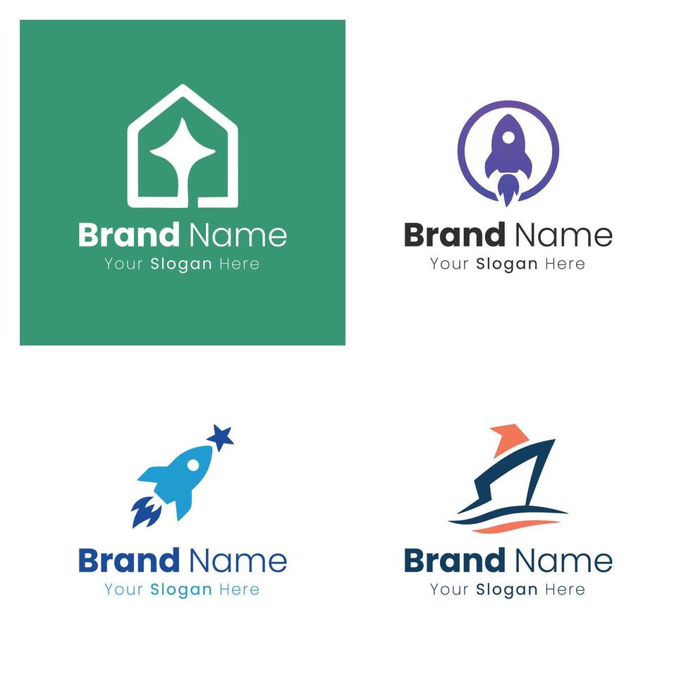 Innovative Logo Design Concepts Showcasing Creativity and Professionalism for a Modern Brand Identity vector
