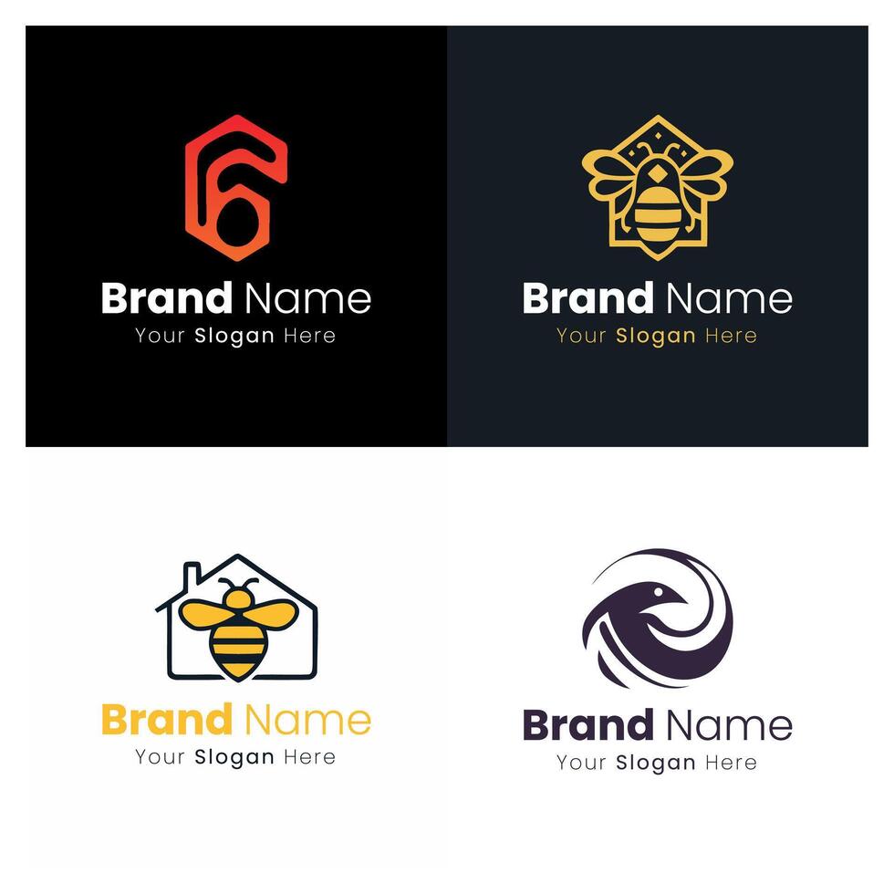 Modern Professional Logo Design Inspiration for Brand Identity Building and Visual Recognition vector