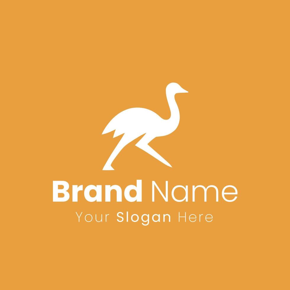 Professional and Creative Ostrich Logo Design for Your Brand Identity and Business Growth vector