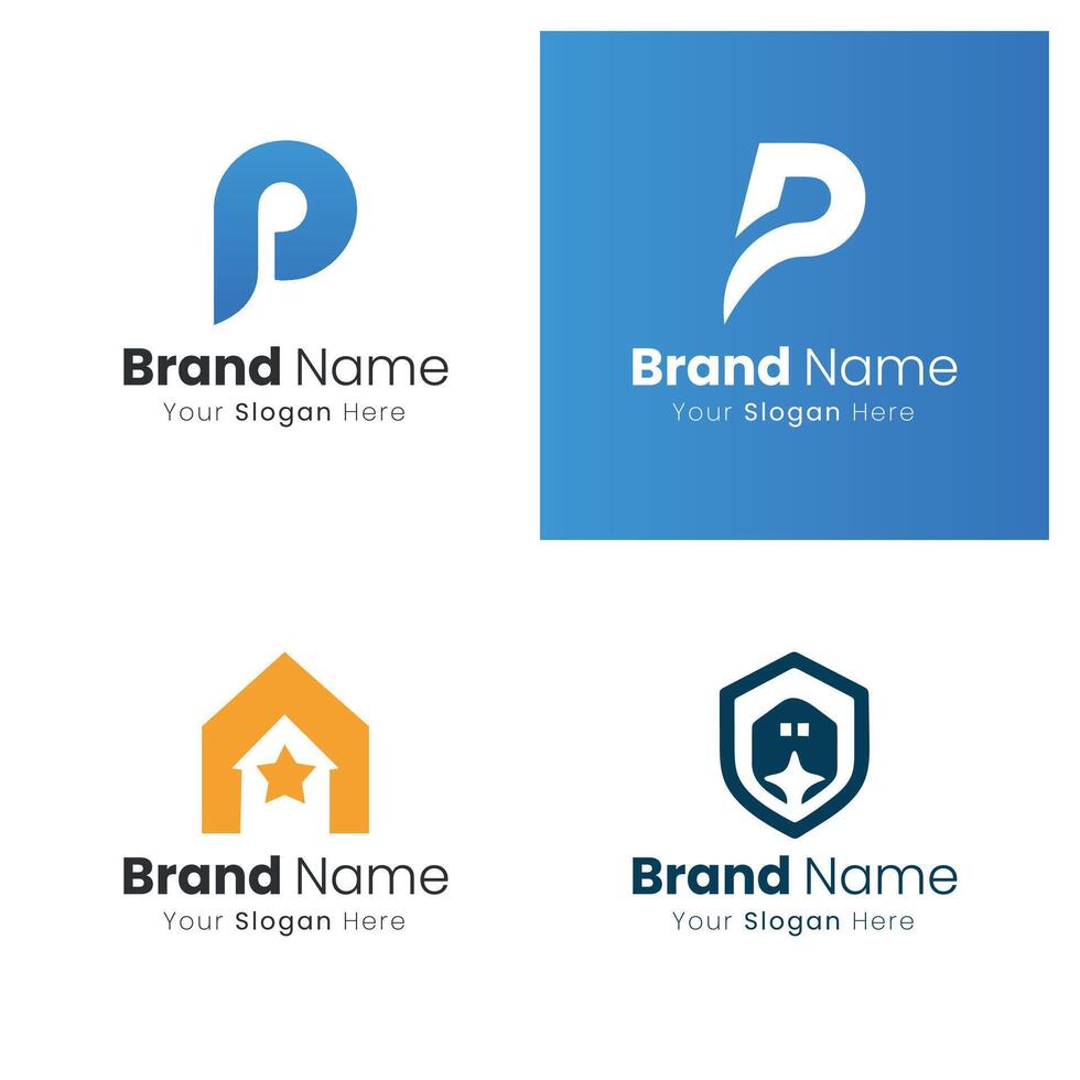 Professional Modern Logo Design Concepts for Brand Identity Creation and Visual Communication Strategy vector