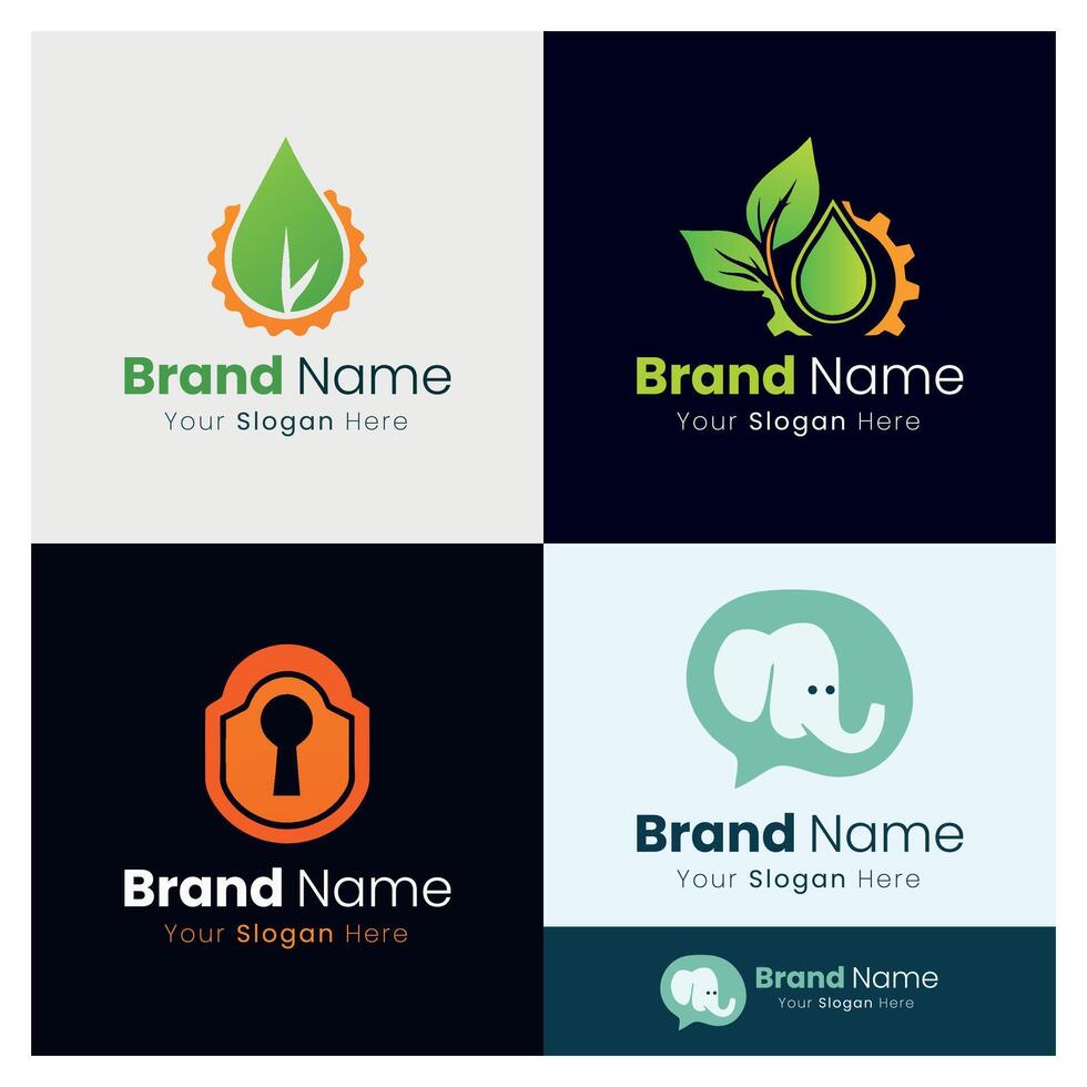Exploring Creative and Professional Logo Design Concepts for Brand Identity Development and Business Branding Solutions vector