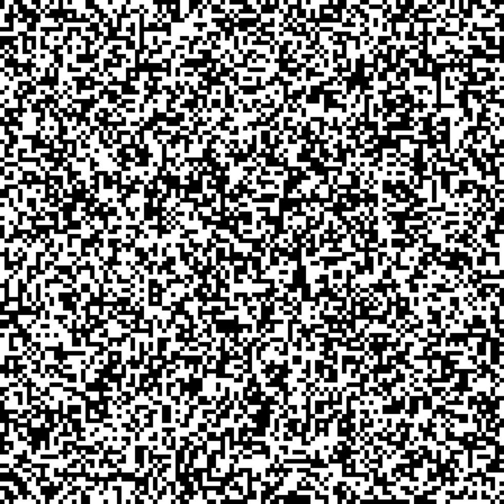Seamless pixelated tv noise texture. White noise signal grain. Television screen interferences and glitches. Grunge background vector