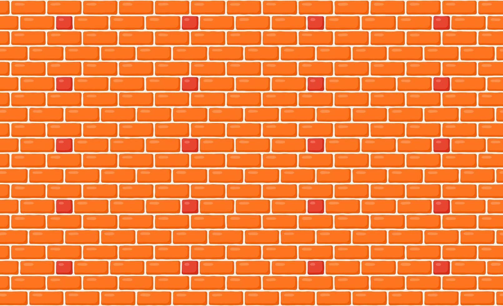Brick wall seamless pattern. Brown decorative brickwork repeating texture. Brick masonry background vector