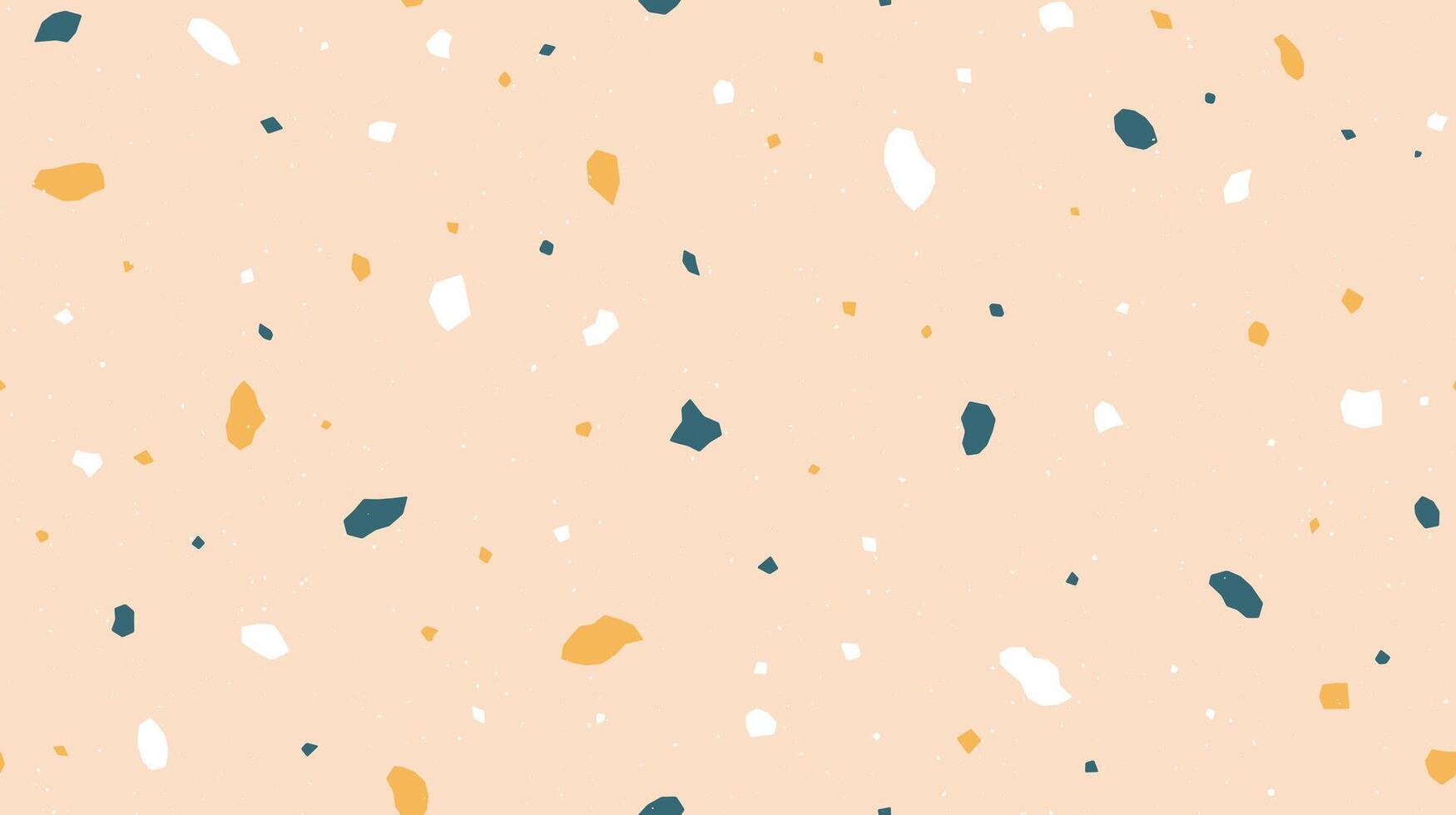 Terrazzo seamless pattern. Repeating floor texture. Beige mosaic background. Trendy surface or textile design vector