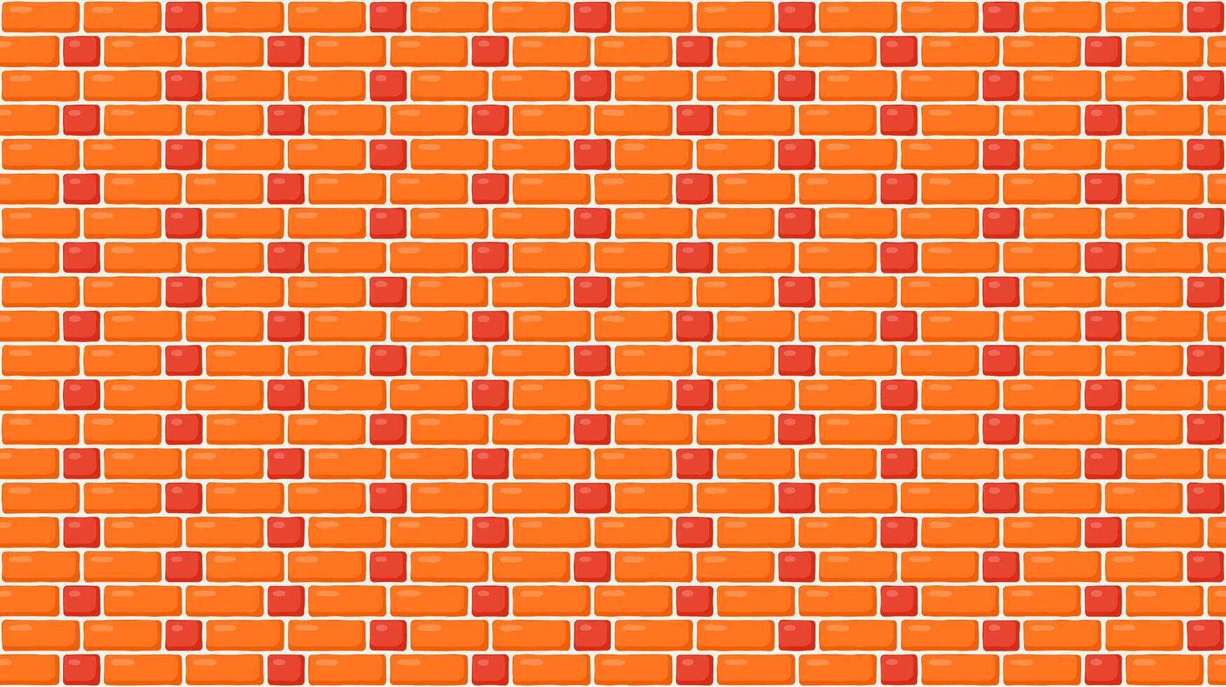 Brick wall masonry seamless pattern. Brown decorative brickwork repeating texture. Bricks rural background. vector