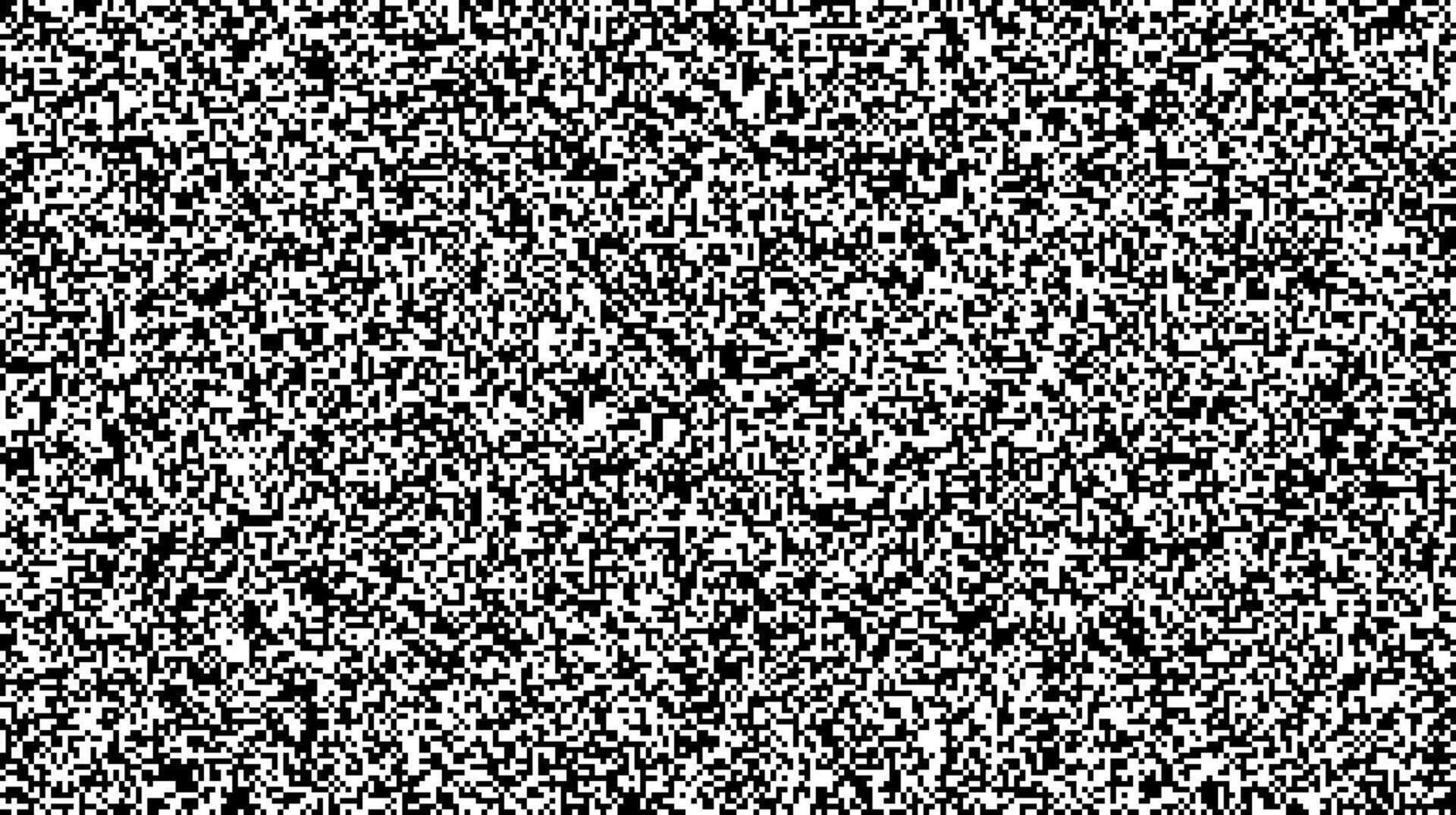 Seamless pixel tv noise texture. White noise signal grain. Television screen interferences or glitches. Grunge background vector