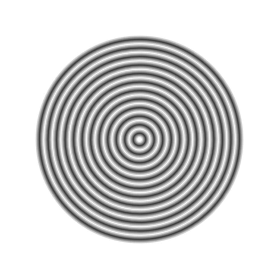 Concentric ripple circles set. Sonar or sound wave rings collection. Epicentre, target, radar icon concept. Radial signal and vibration elements vector
