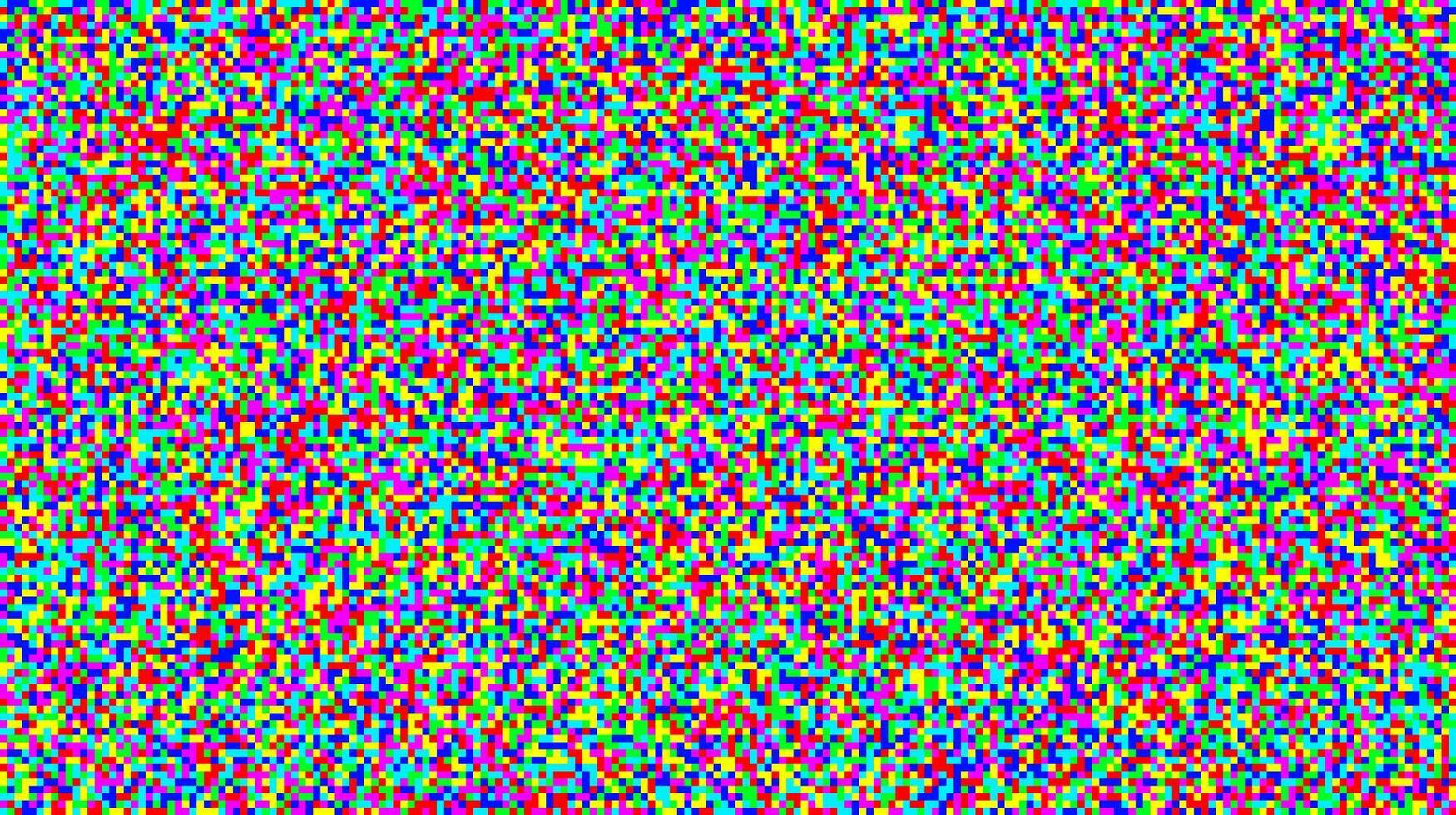 Seamless pixelated tv noise texture. Color television signal noise grain. Screen interferences and grunge glitches vector