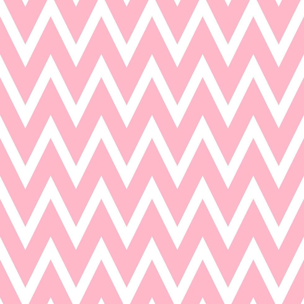 Pink zigzag seamless pattern. Chevron fabric texture. Abstract zig zag background wallpaper vector