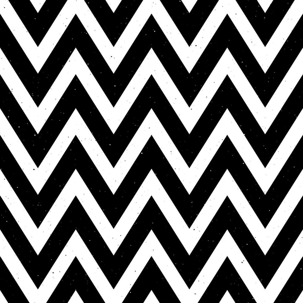 Grunge zigzag seamless pattern. Black and White chevron fabric texture. Abstract zig zag background. Repeated bg vector