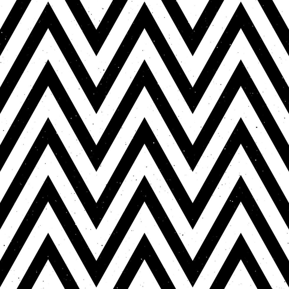 Grunge zigzag seamless pattern. Black and White chevron fabric texture. Abstract zig zag bg vector