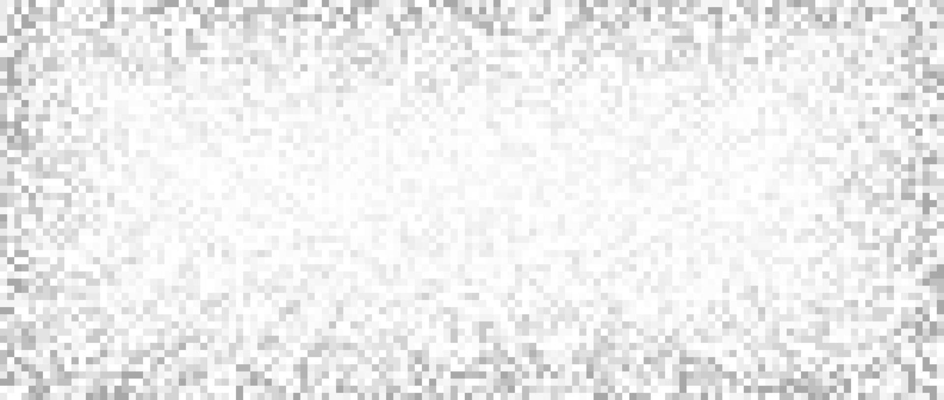 Radial fading pixelated tv noise texture. White noise signal grain vanishing frame. Television screen interferences and glitches. Grey shades grunge background vector