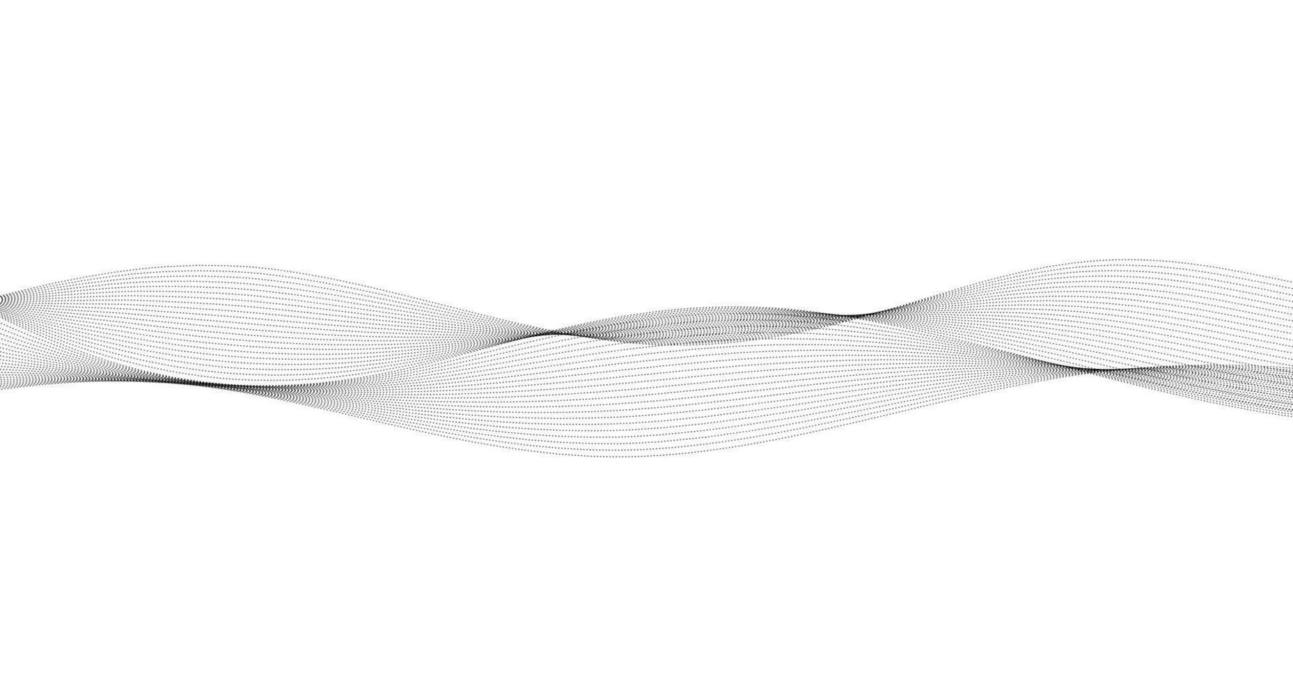 Abstract wave on a white background Digital Wave of particles illustration Technology Design vector