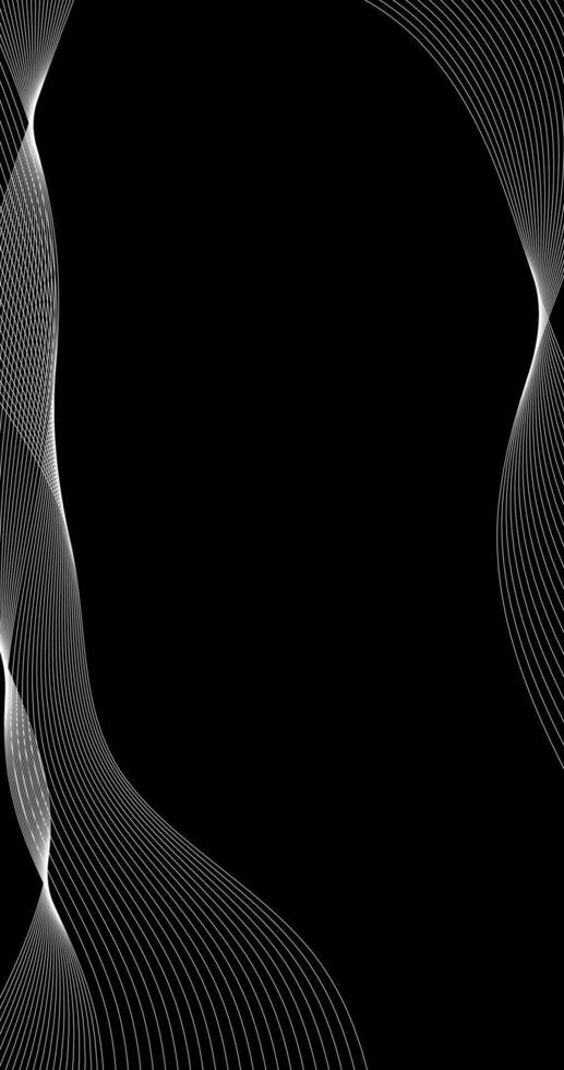 Abstract background with Vertical wavy lines at the Edge of Frame Silhouette Design illustration vector