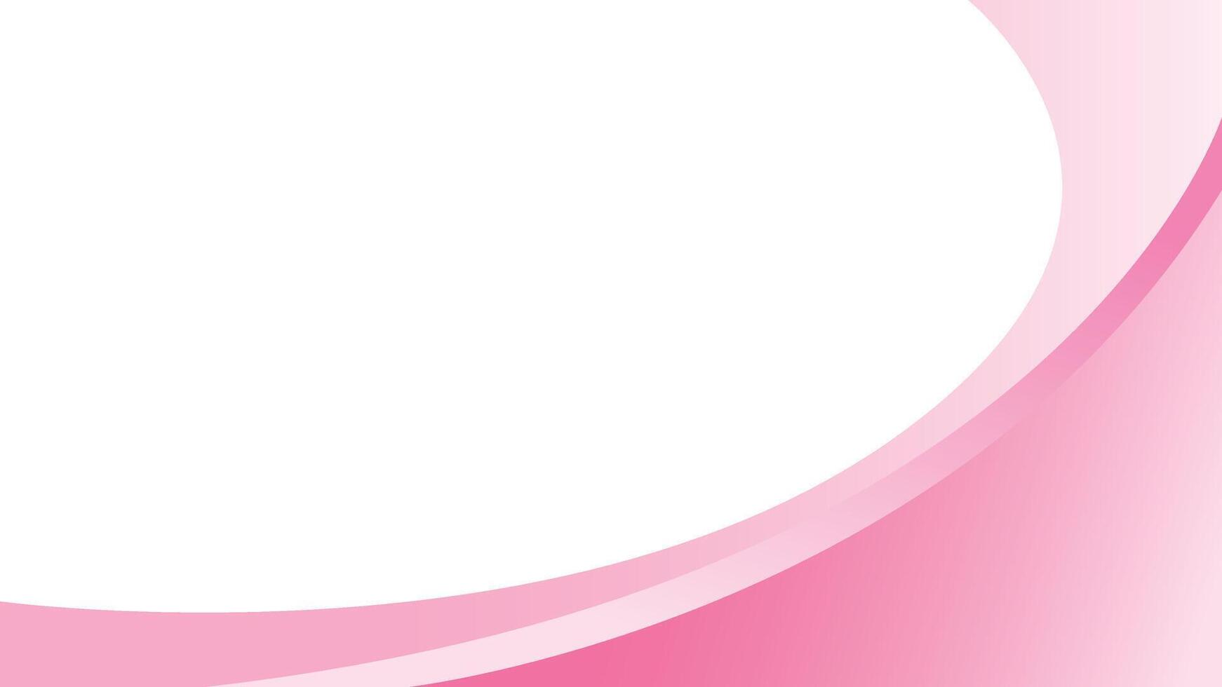 Pink and white abstract curve gradient background, wave trendy geometric design vector