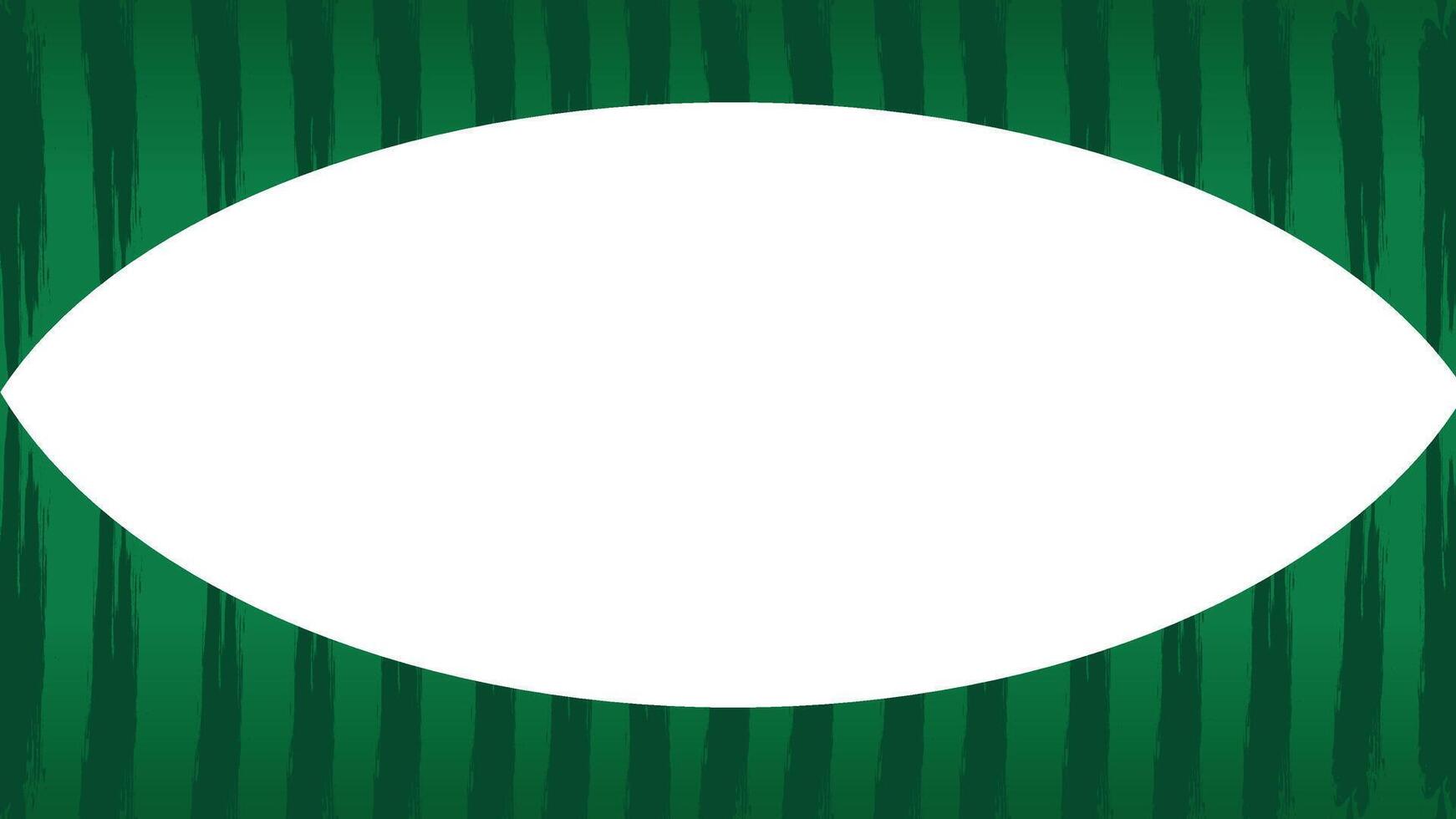 Watermelon rind pattern frame border with green stripes on transparent background vector
