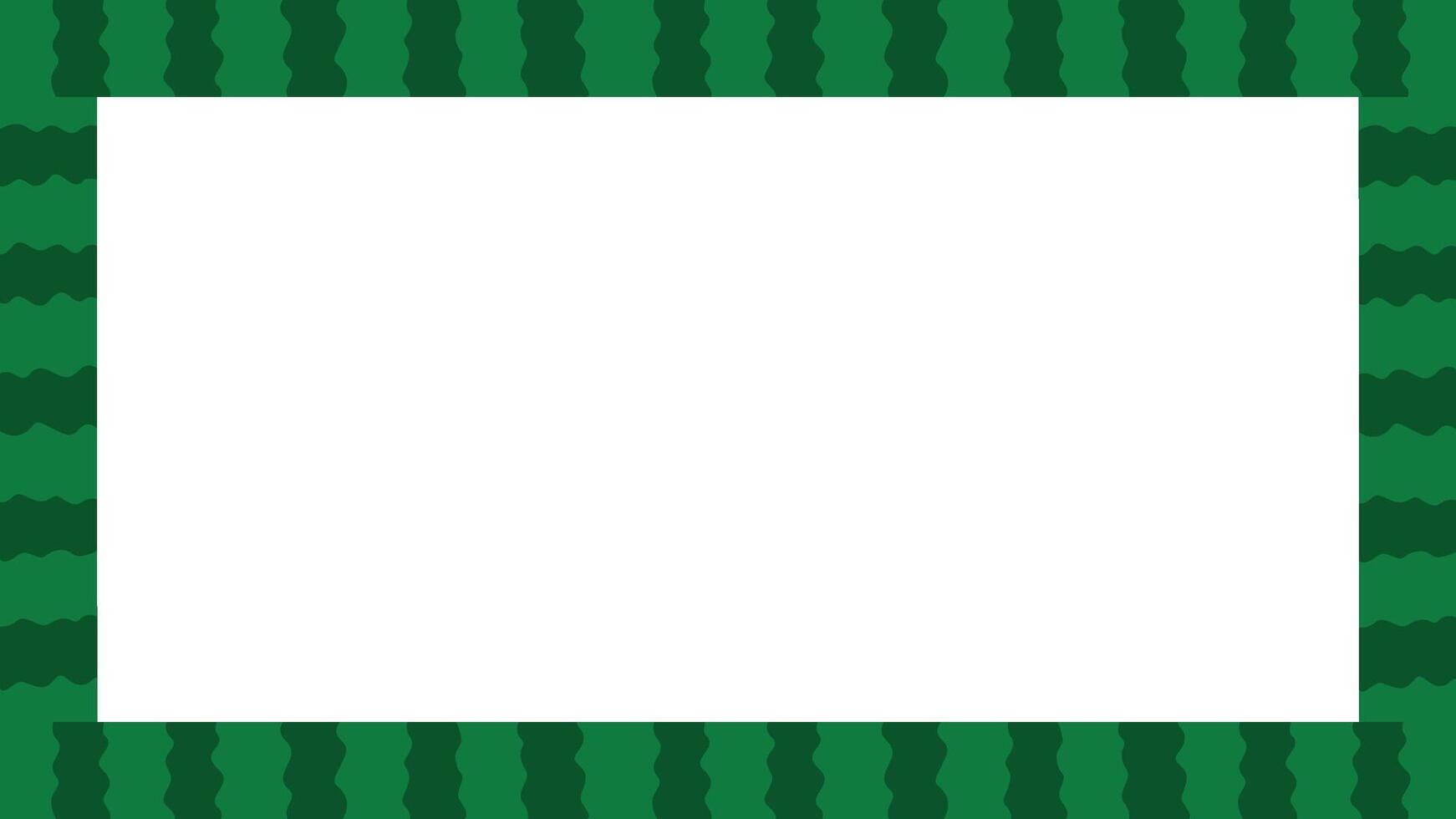 Frame border with watermelon green rind stripes on transparent background vector