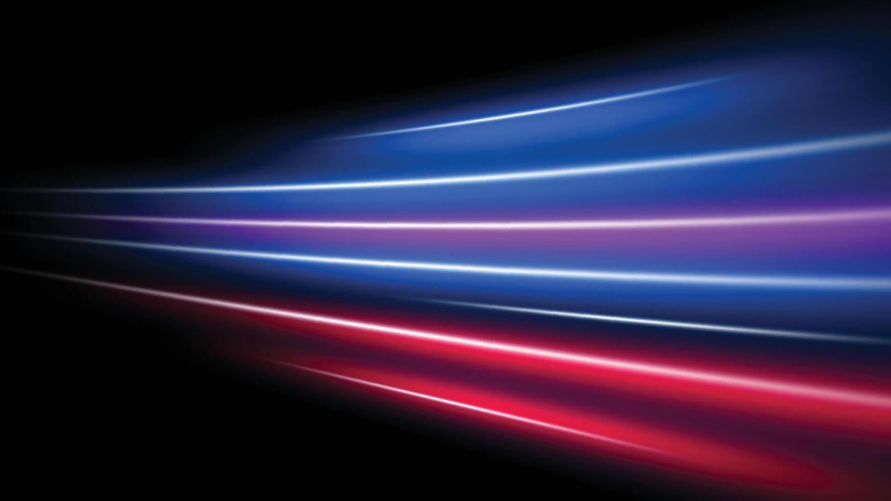 abstract futuristic light trails on black background. hi tech speed lines decoration vector