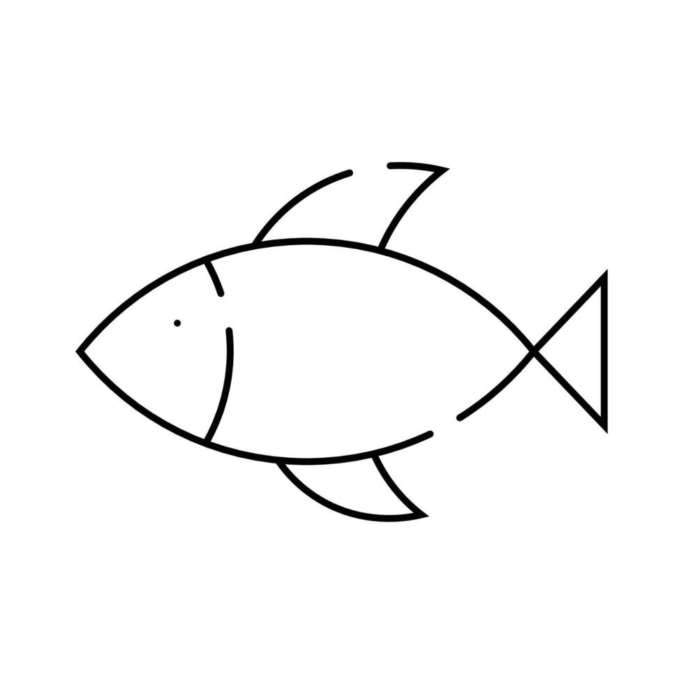 Fish outline icon illustration vector