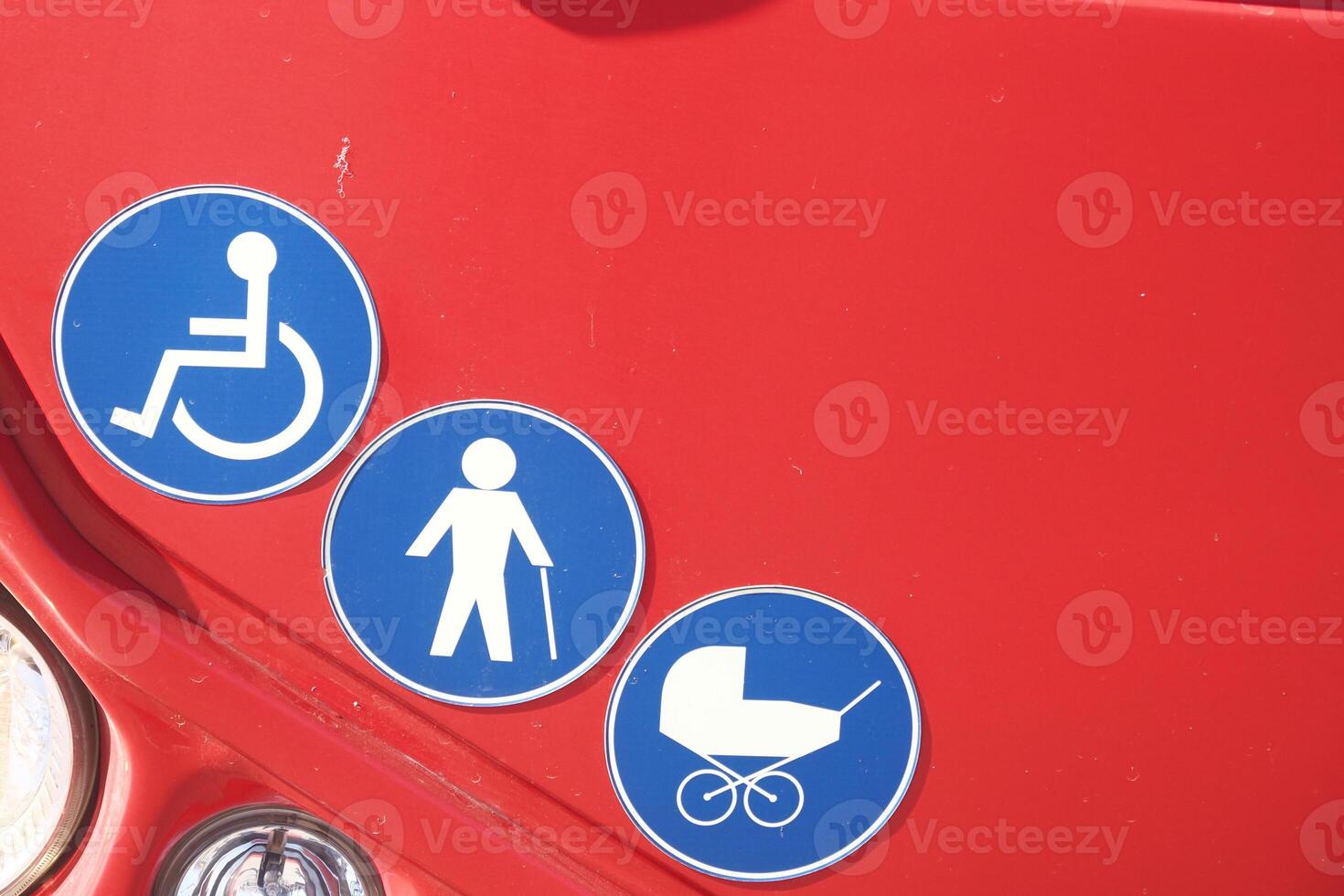 Symbols indicate accessibility features for all users photo