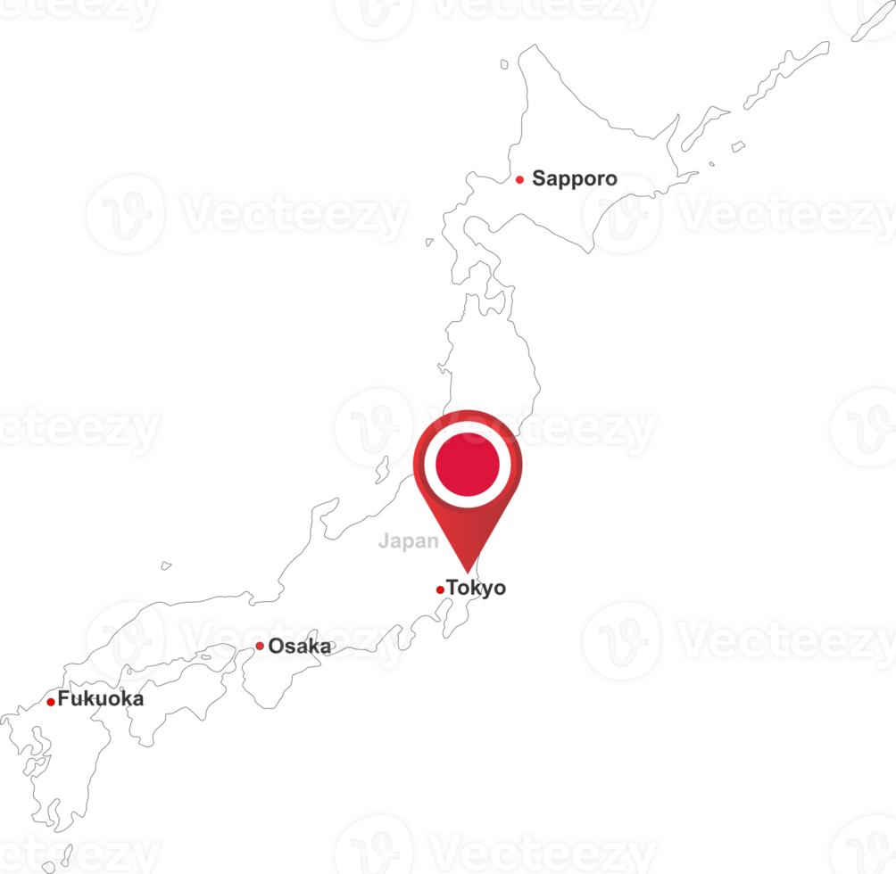 Tokyo pin map location png