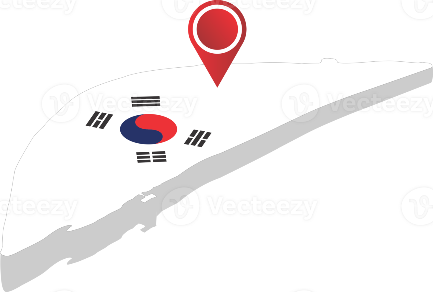 Nami Island of South Korea pin map png