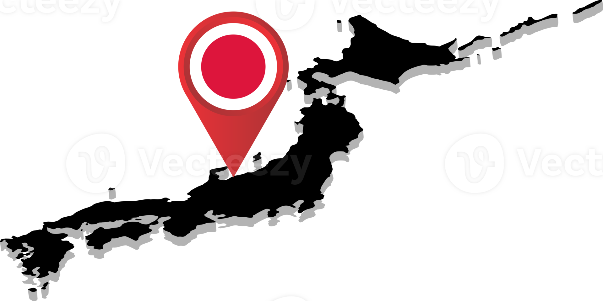 Japan pin map location silhouette png