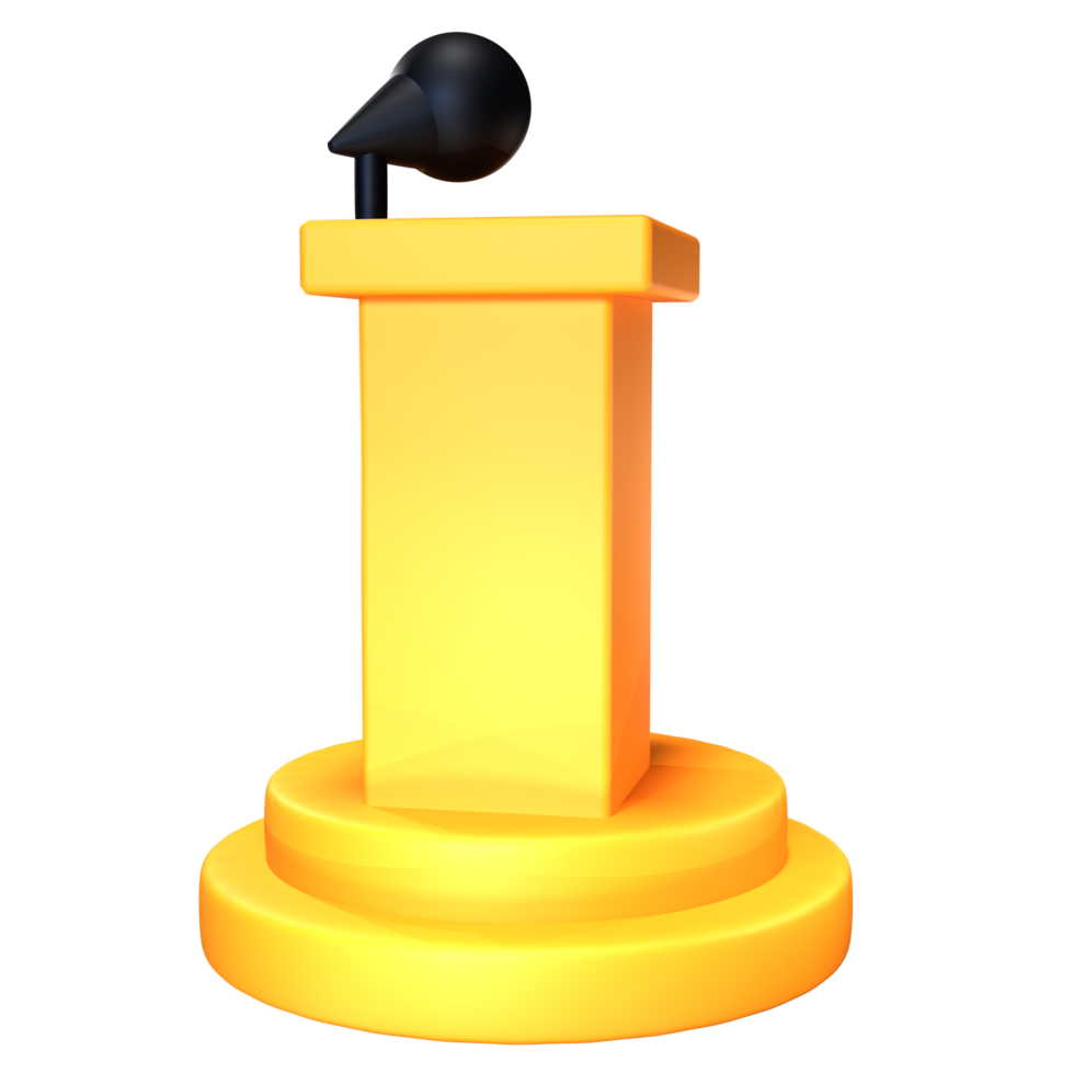 A podium with a microphone on top of it png