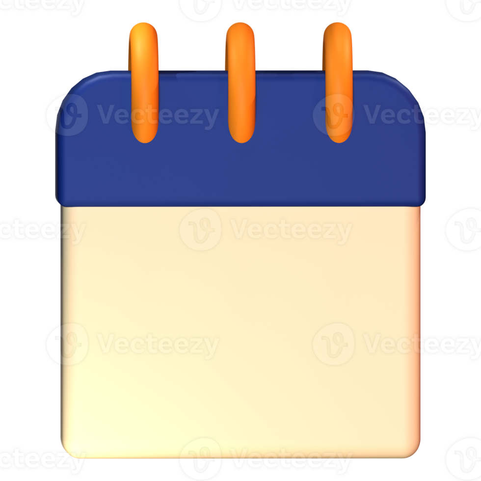 A calendar icon with orange and blue pins png