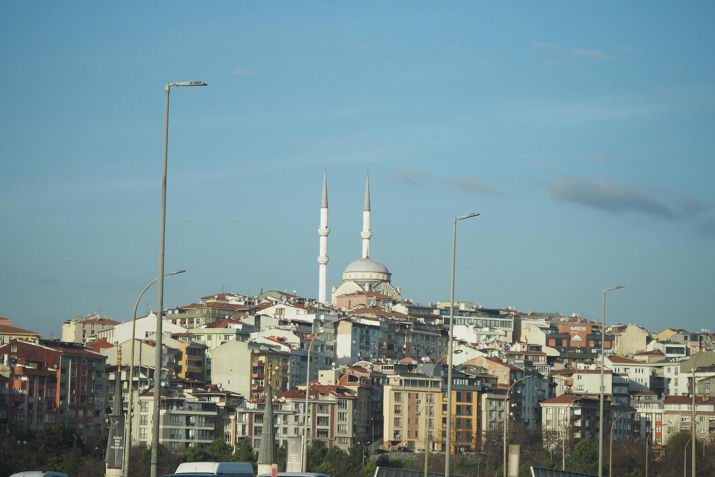 turkey istanbul 11 june 2025. City skyline with mosque at sunset in Istanbul photo