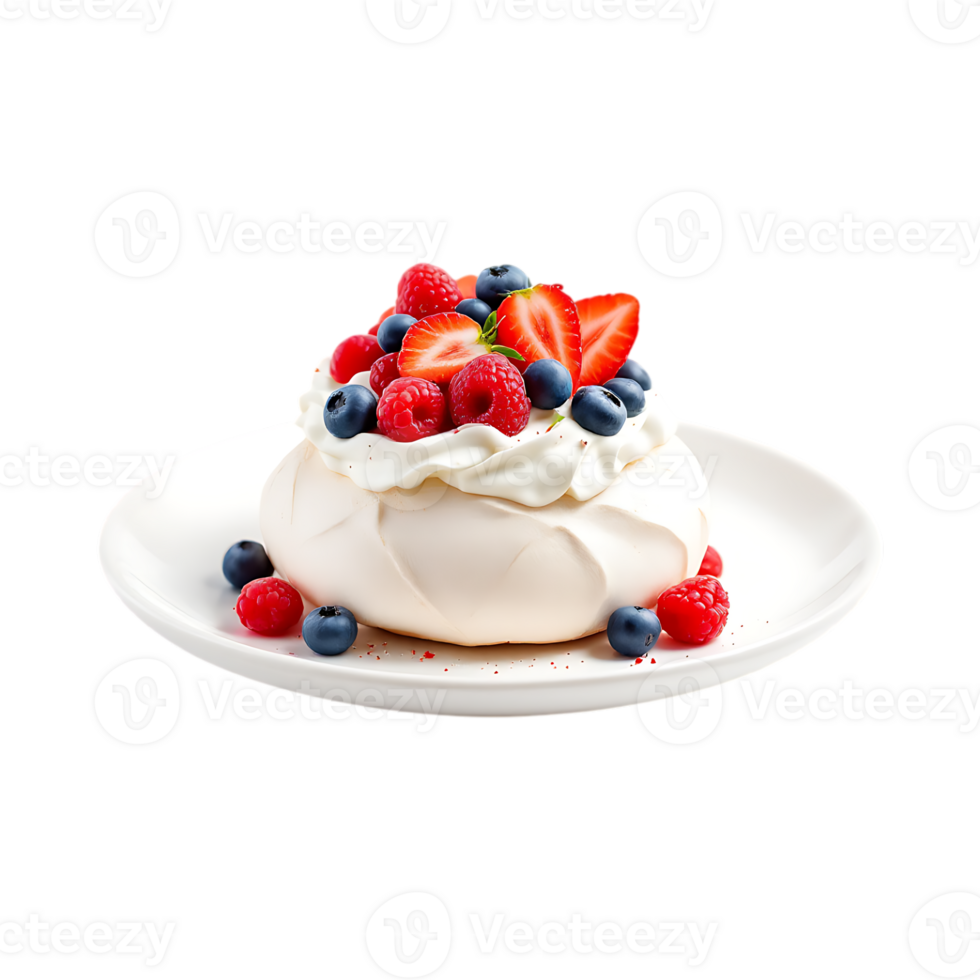 Delicious Pavlova with berries png