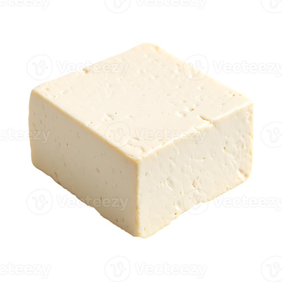 Block of firm tofu, isolated png