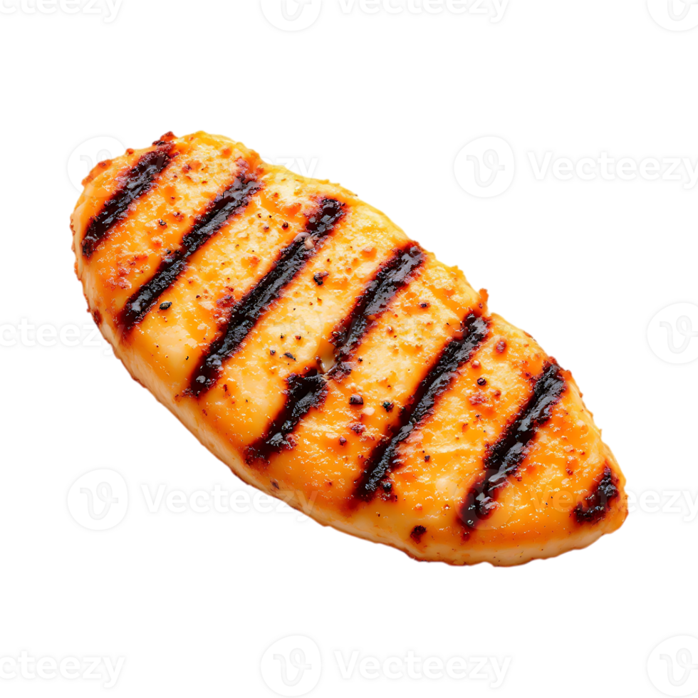 Grilled chicken breast, close up view. png