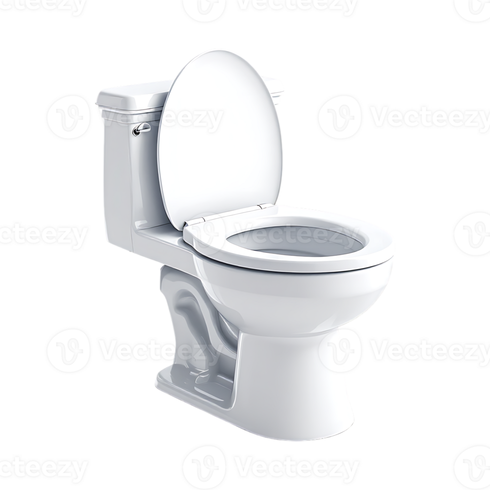 White toilet bowl, clean and modern design. png