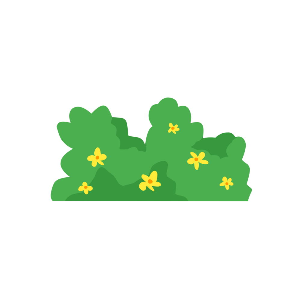 Green grass with little flowers png