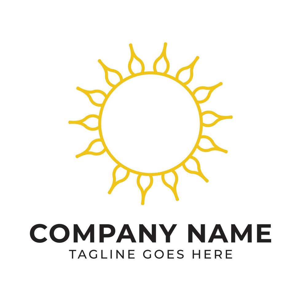 A Minimalist and Modern Sun Logo Design for a Bright and Energetic Company Identity, Clean and Versatile Style vector