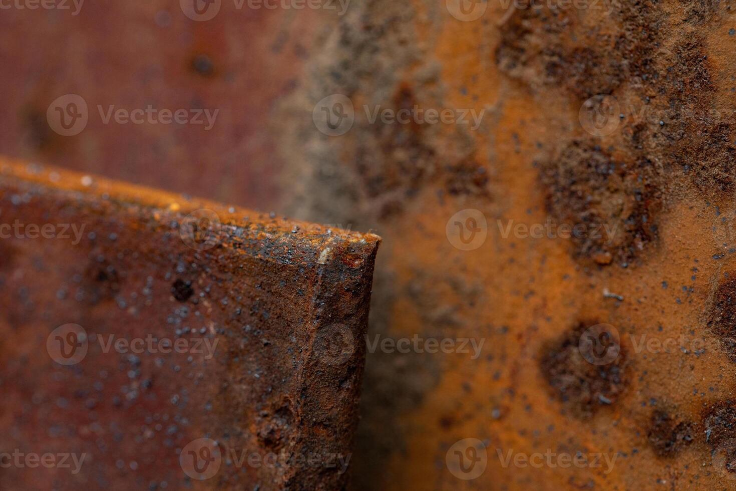 Close-up of Rusted Metal Fragments photo