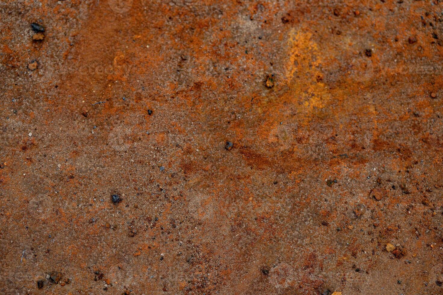 Close-up of heavily rusted metal surface. photo