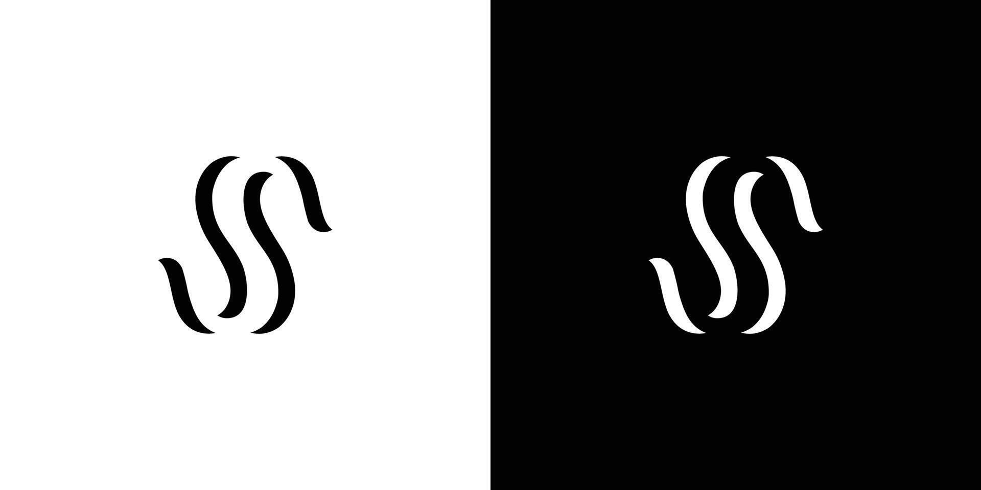 Simple and unique S initials logo design vector