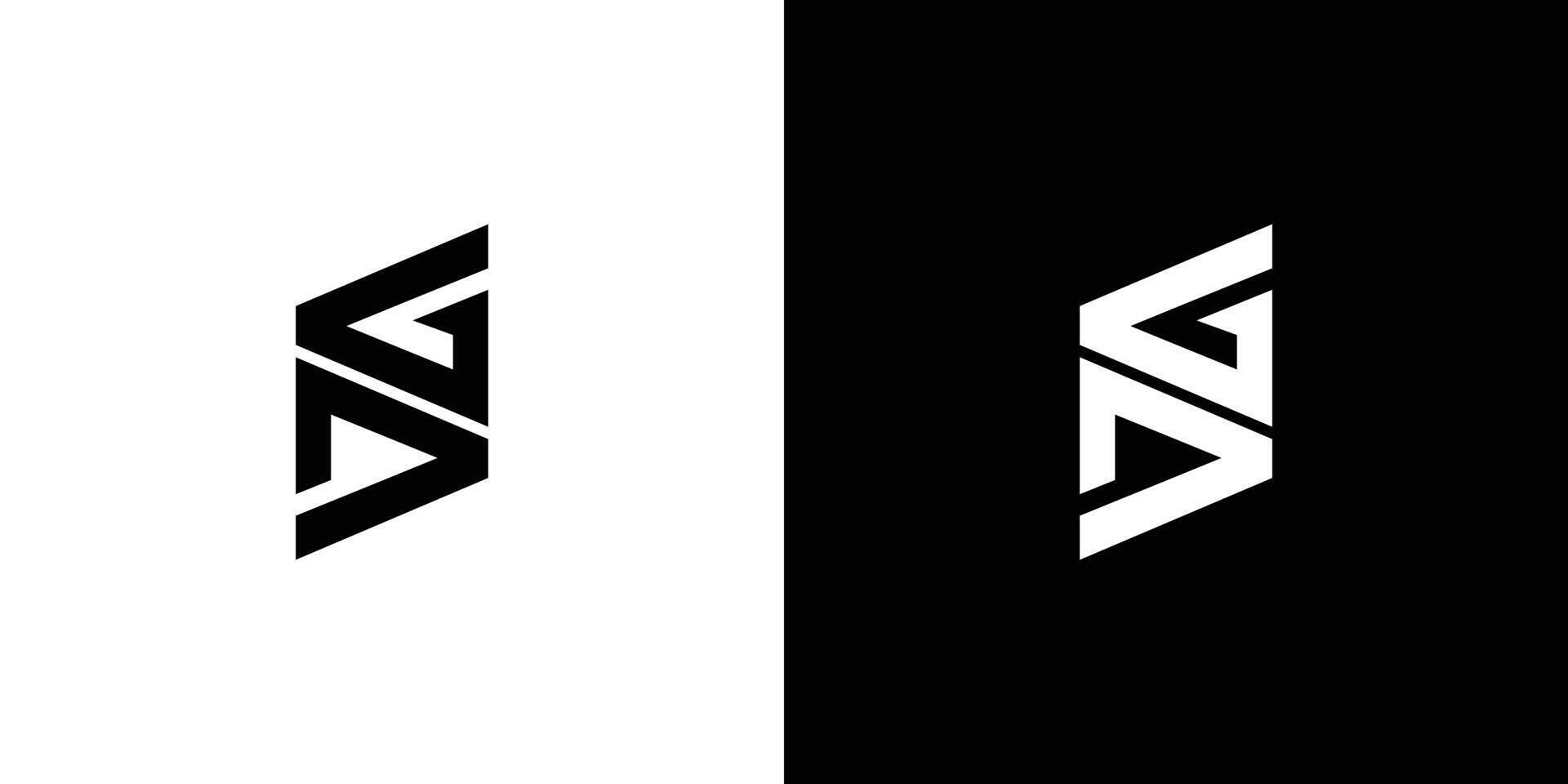 modern and unique letter GD initials logo design vector