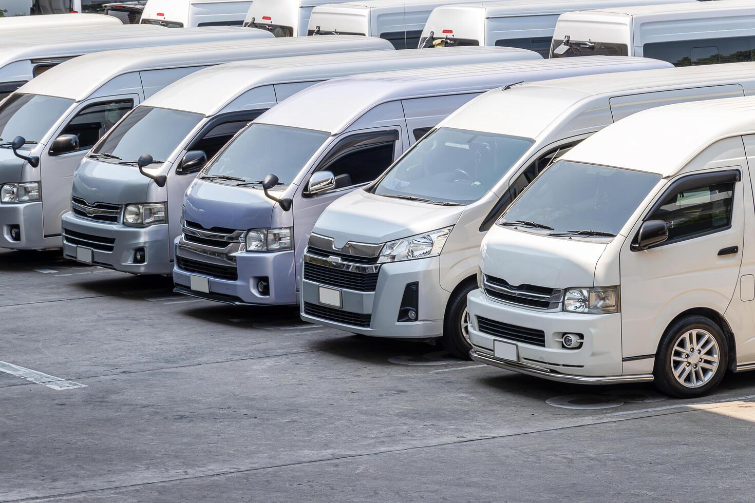Bangkok Thailand 1 July 2025 Used van parked at showroom photo